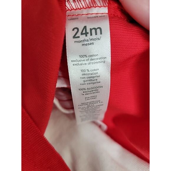 Carter's Girl Dress Jumper Outfit Holiday Christmas Santa 2 Piece Size 24M NWOT - Picture 6 of 6